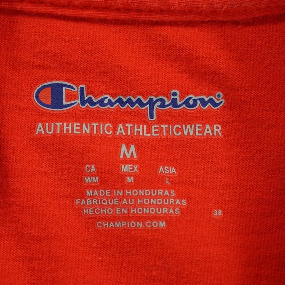 Champion Heritage Script Long Sleeve T-Shirt for Men, Red Medium - Picture 5 of 5